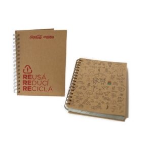 Cuaderno tapa dura Eco con logo para Merchandising y Regalos Empresariales