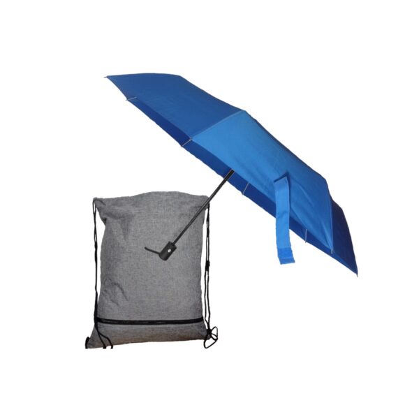 Paragua retráctil con estuche mochila con logo para Merchandising y Regalos Empresariales