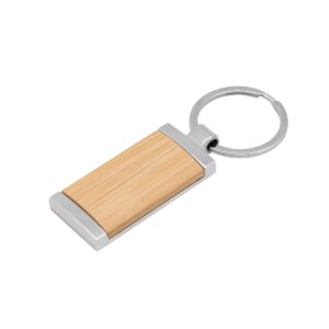 Llavero bambu tag con logo para Merchandising y Regalos Empresariales