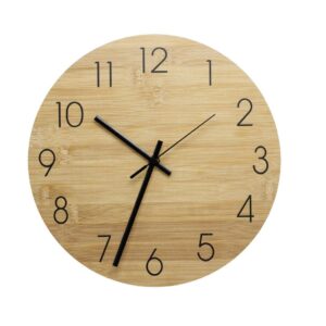 Reloj de pared bamboo con logo para Merchandising y Regalos Empresariales