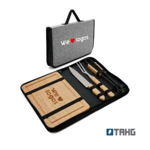 Set asado Brasa con logo para Merchandising y Regalos Empresariales